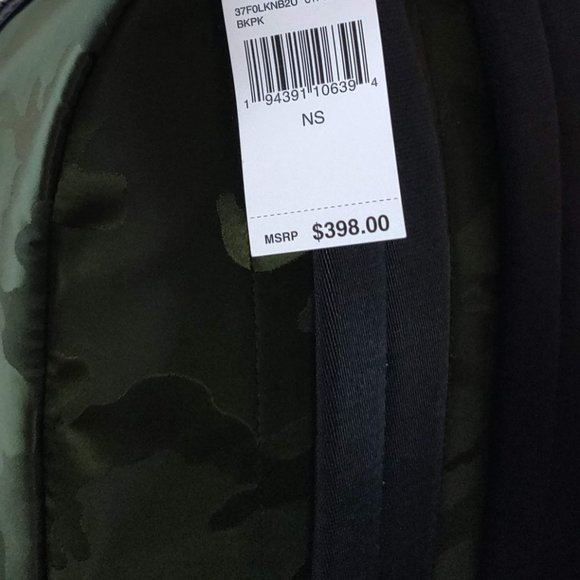 Michael Kors Kent Cyprus Camo neon Blue Backpack - Picture 7 of 7